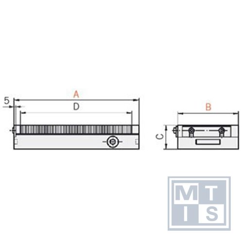 Permanent magneet spanplaat: 600x200