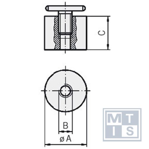 SAV Potmagneet MH15.5 102x75mm