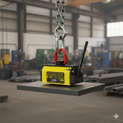 Hefmagneet met staalplaat