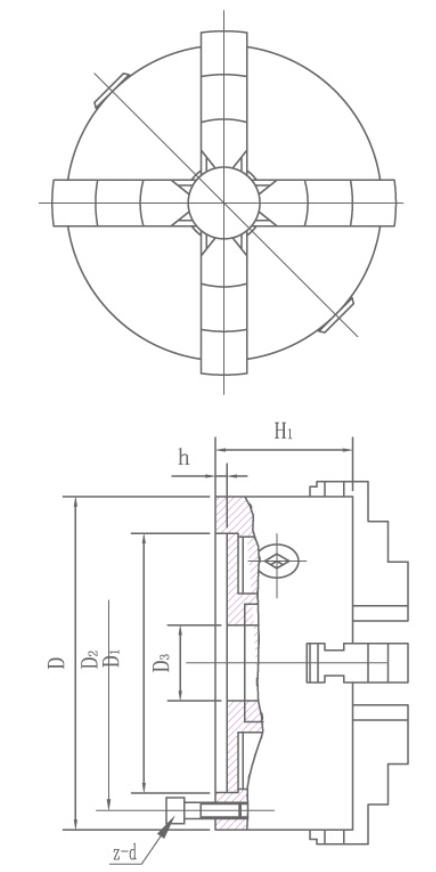 Zachte klauwen tbv K12-130 Zelfcentrerende 4-klauwplaat