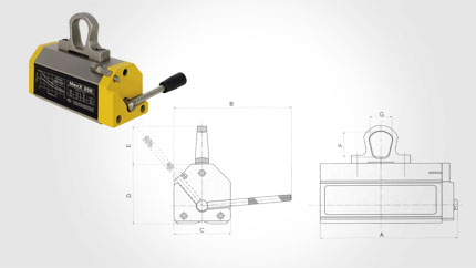 500 kg Hefmagneet / hijsmagneet MaxX 500